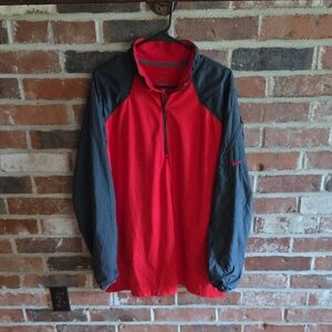 Nike Men's Red and Gray Windbreaker